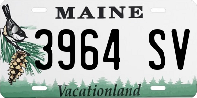 ME license plate 3964SV