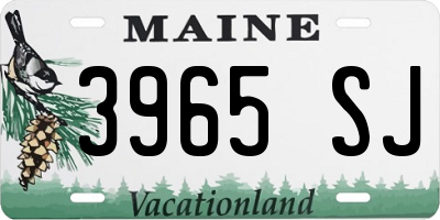 ME license plate 3965SJ