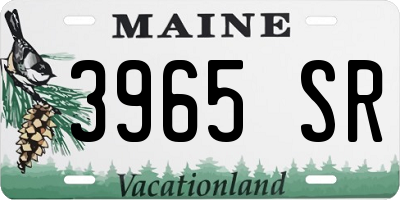 ME license plate 3965SR