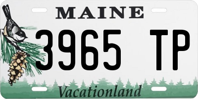 ME license plate 3965TP