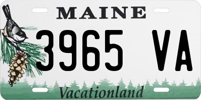 ME license plate 3965VA