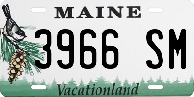 ME license plate 3966SM