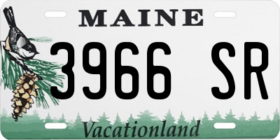 ME license plate 3966SR