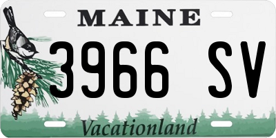 ME license plate 3966SV
