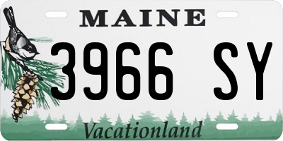 ME license plate 3966SY