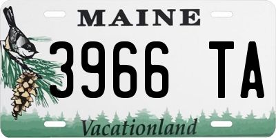 ME license plate 3966TA