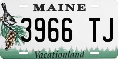 ME license plate 3966TJ