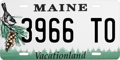 ME license plate 3966TO