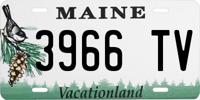 ME license plate 3966TV