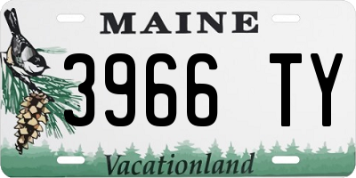 ME license plate 3966TY
