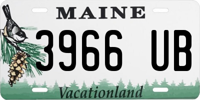 ME license plate 3966UB