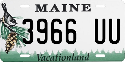 ME license plate 3966UU