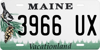 ME license plate 3966UX