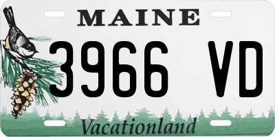 ME license plate 3966VD