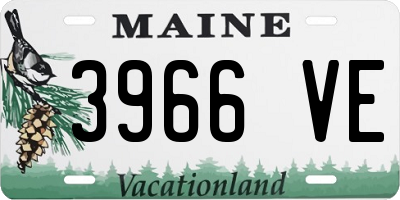 ME license plate 3966VE