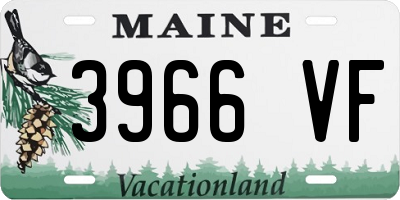 ME license plate 3966VF