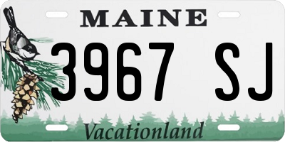 ME license plate 3967SJ