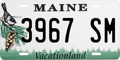 ME license plate 3967SM