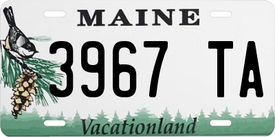ME license plate 3967TA