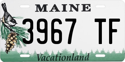 ME license plate 3967TF