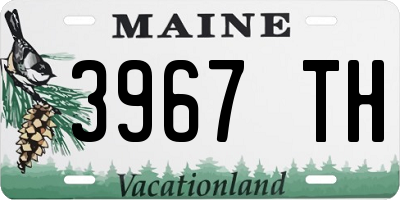 ME license plate 3967TH