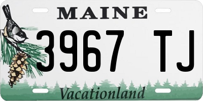 ME license plate 3967TJ