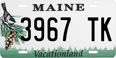 ME license plate 3967TK
