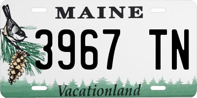 ME license plate 3967TN