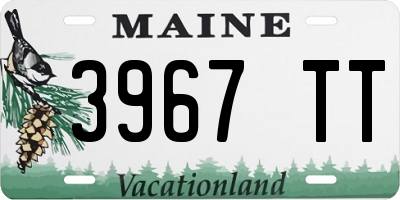ME license plate 3967TT
