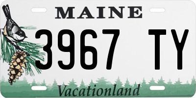 ME license plate 3967TY