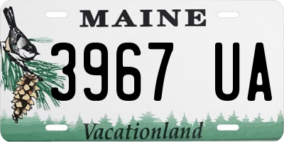 ME license plate 3967UA