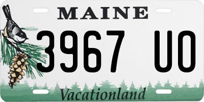 ME license plate 3967UO