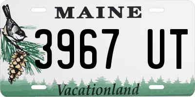 ME license plate 3967UT