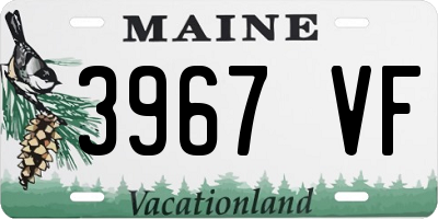 ME license plate 3967VF