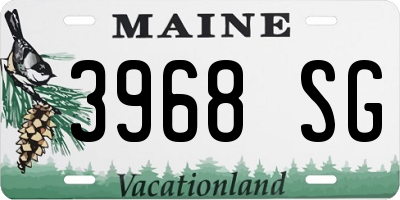 ME license plate 3968SG