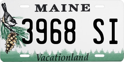 ME license plate 3968SI
