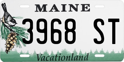 ME license plate 3968ST