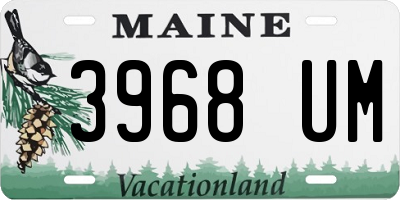 ME license plate 3968UM