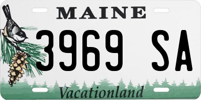 ME license plate 3969SA