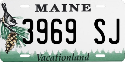 ME license plate 3969SJ