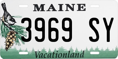 ME license plate 3969SY