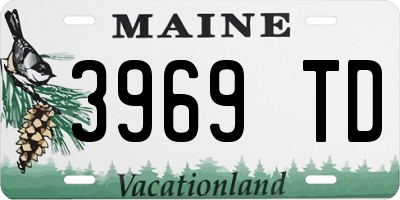 ME license plate 3969TD