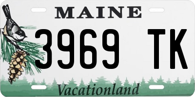 ME license plate 3969TK