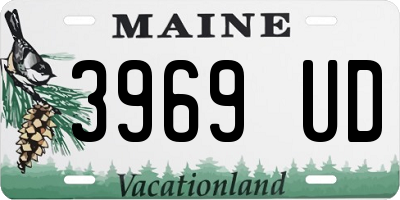 ME license plate 3969UD
