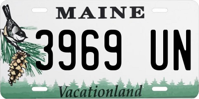 ME license plate 3969UN