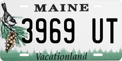 ME license plate 3969UT