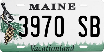 ME license plate 3970SB