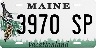 ME license plate 3970SP