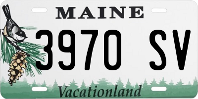 ME license plate 3970SV