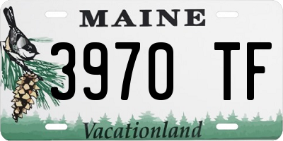 ME license plate 3970TF